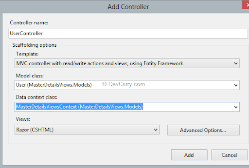 Master Detail CRUD Operations Using EF And ASPnet MVC 3 In C
